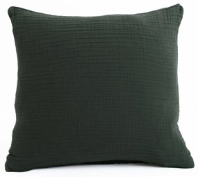 Mušelínová obliečka na vankúš 40 × 40 cm - Alexia tmavo zelené