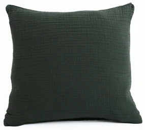 Mušelínová obliečka na vankúšik 40 × 40 cm – Alexia tmavo zelené