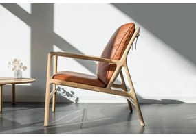 Kreslo v sivo-prírodnej farbe Dedo – Gazzda