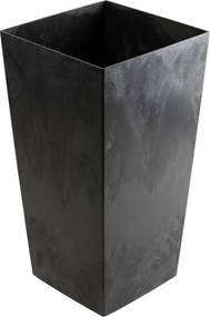 PLASTOVÝ KVETINÁČ PORTO 75X39,5X39,5 CM IMITÁCIA BETÓNU ČIERNA
