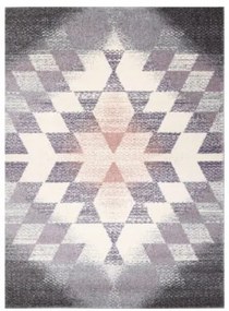 Koberec KAKE 25812757 Geometric Romby 3D fiolet/sivý/ružový