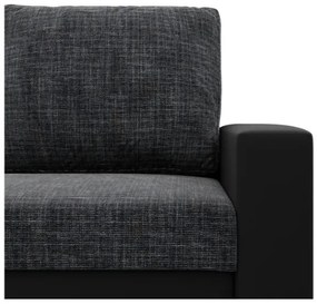 Trojmiestna rozkladacia sedačka LUNA tmavosivá / čierna