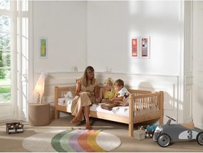 Detská posteľ z bukového dreva s roštom 90x200 cm v prírodnej farbe Forrest – Vipack