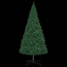 Umelý vianočný stromček s LED a súpravou gulí zelený 400 cm 3077790