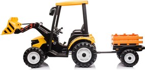 LEAN CARS Batériový traktor s prívesom Hercules Yellow 24V