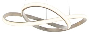 Dizajnové závesné svietidlo oceľové vrátane LED 3-stupňového stmievania - Ruta