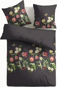 Obliečky Esther, čierne, motív záhrada%