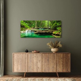 Obraz - Zelený vodopád (120x50 cm)