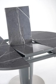 Jedálenský stôl Roder (sivý mramor + tmavosivá) (pre 4 až 6 osôb). Vlastná spoľahlivá doprava až k Vám domov. 1028078