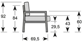 Doppler MANHATTAN - záhradná hliníková lavica - Rozbalený tovar (N584)