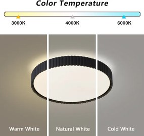 Brilagi - LED stmievateľné stropné svietidlo CORVO LED/54W/230V 3000-6000K čierne, priemer 40 cm + diaľkové ovládanie