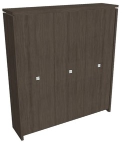 Vysoká šatníková skriňa Verno 188 x 46 x 210 cm, dub antracit