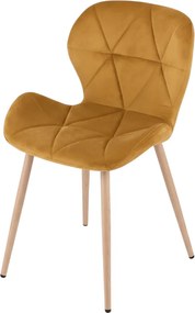 Jedálenská stolička MANGO VELVET, horčicová