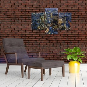 Obraz - Večerná panoráma Londýna (90x60 cm)