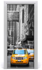 Fototapeta samolepiace dvere taxi New York 75x205 cm