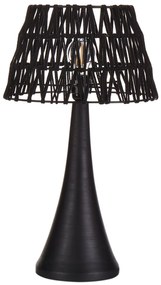 Stolná lampa z mangového dreva čierna PELLEJAS Beliani