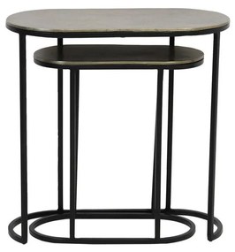 Kovové odkladacie stolíky v súprave 2 ks 26x53 cm Bocov – Light &amp; Living