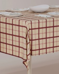 Obrus na stôl obdĺžnikový farba produktu červená látka vzorované