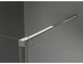 Mexen Velar, sprchový kút s posuvnými dverami 120(dvere) x 75(stena) cm, 8mm číre sklo, chrómový profil, 871-120-075-01-01