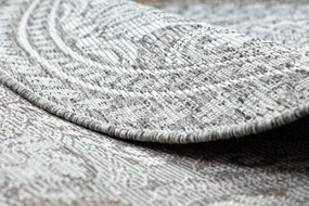 Koberec šnúrkový SIZAL LOFT 21193 kruh BOHO slonia kosť / strieborný / taupe