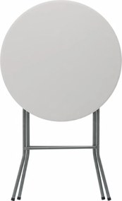 CH Okrúhly skladací stôl 80x110 cm - biela