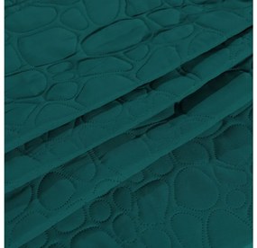 Tyrkysový prehoz na posteľ so vzorom STONE 200x220 cm