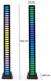 SADA 2x Nedis GALDP110BK - LED RGB Nabíjacia stolná lampa LED/250 mAh