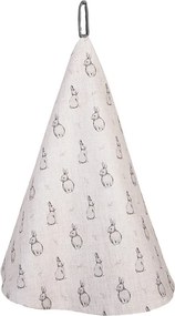 Béžová okrúhla textilná utierka s králikom Bunny Buddies - Ø 80 cm