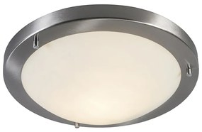 Inteligentné stropné svietidlo oceľ 31 cm vrátane WiFi A60 IP44 - Yuma