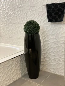 Kvetináč MAGNUM, sklolaminát, výška 80 cm, čierny lesk