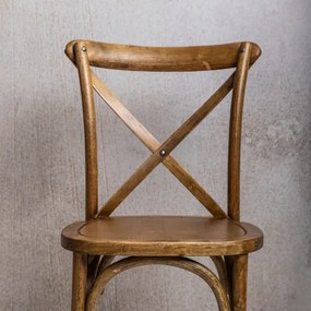 Jedálenská stolička LOSELI drevená / hnedá 712074