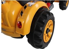LEAN CARS Elektrický traktor s rýpadlom oranžový