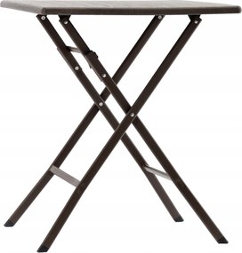 Garden Line SKLADACÍ TURISTICKÝ STÔL 61,5 x 61,5 x 73 CM HNEDÝ