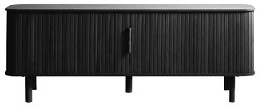 Čierny TV stolík v dekore duba 160x56 cm Cavo – Unique Furniture