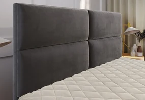Čalúnená posteľ boxspring MILON + topper, 180x200, sawana 21