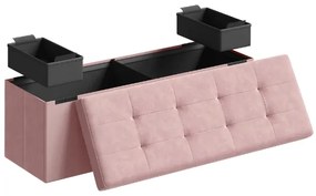Taburet s úložným priestorom OTTOMAN 110x38 cm, ružový
