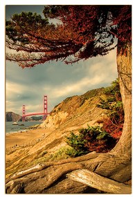 Obraz na plátne - Golden Gate Bridge - obdĺžnik 7922FA (100x70 cm)