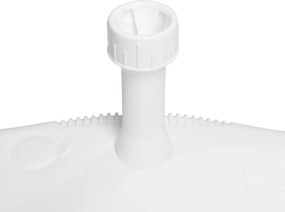 Derby Stojan pre balkónové slnečníky 17 l - biely plast