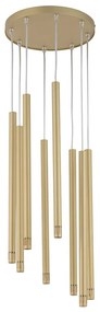 Luster na lanku STALACTITE LASER 8xG9/3W/230V zlatá
