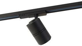 Moderné stmievateľné 3-fázové koľajnicové bodové svetlo čierne vrátane LED 3000K - Ruler 38