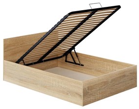 Manželská posteľ 140 cm Discutibles (dub sonoma) (s roštom) (s úl. priestorom). Vlastná spoľahlivá doprava až k Vám domov. 1116308