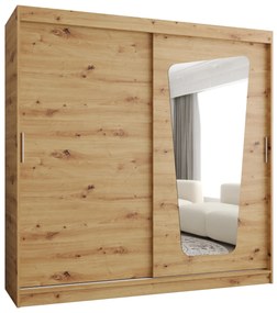 Šatníková skriňa 200 cm Mokka (dub artisan). Akcia -19%. Vlastná spoľahlivá doprava až k Vám domov. 1126035