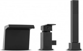 Erga Trio, 3-otvorová vaňová batéria, čierna matná, ERG-YKA-BW.TRIO-BLK