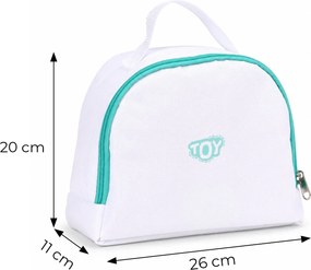Drevený lekársky set ECOTOYS – lekárska taška, 26 dielov, hračka pre deti 3+