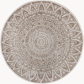 Okrúhly obojstranný koberec do interiéru/exteriéru Lilja