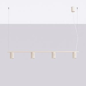 Sollux SL.2713 - Závesné svietidlo na lane KARBON 4xGU10/10W/230V krémové