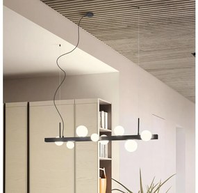 Redo 01-2377 - Luster na lanku GOJI 8xG9/28W/230V čierna