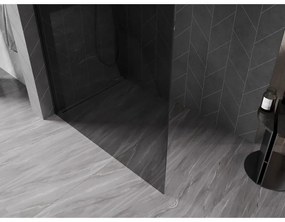 Mexen, Mexen Kioto-X sprchová stena 90 x 200 cm, grafit 10 mm, čierna - 800-090-101-70-40-X