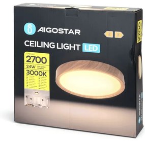Aigostar - LED Stropné svietidlo LED/24W/230V 3000K pr. 38,3 cm