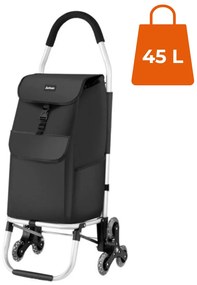 Jurhan Nákupná taška Shopper, na kolieskach do schodov 45L, 101x45x39, čierna